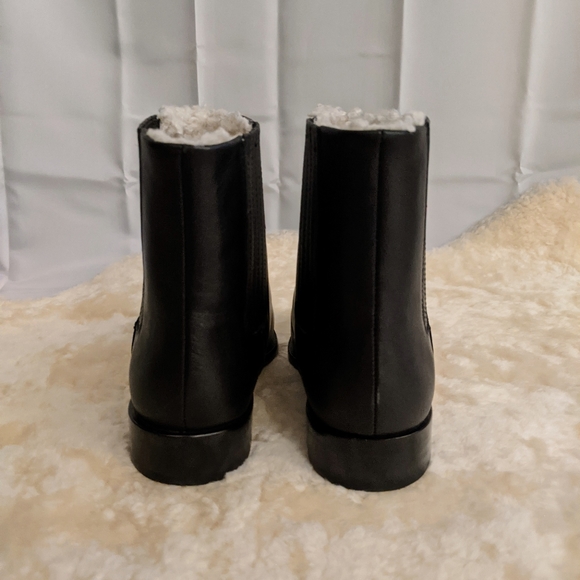 J. Crew Sherpa-lined Chelsea Leather Boots 5.5 - Picture 6 of 8